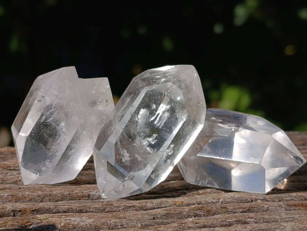 Polished Double Terminated Clear Quartz Crystals x 35 From Madagascar - Toprock Gemstones and Minerals 