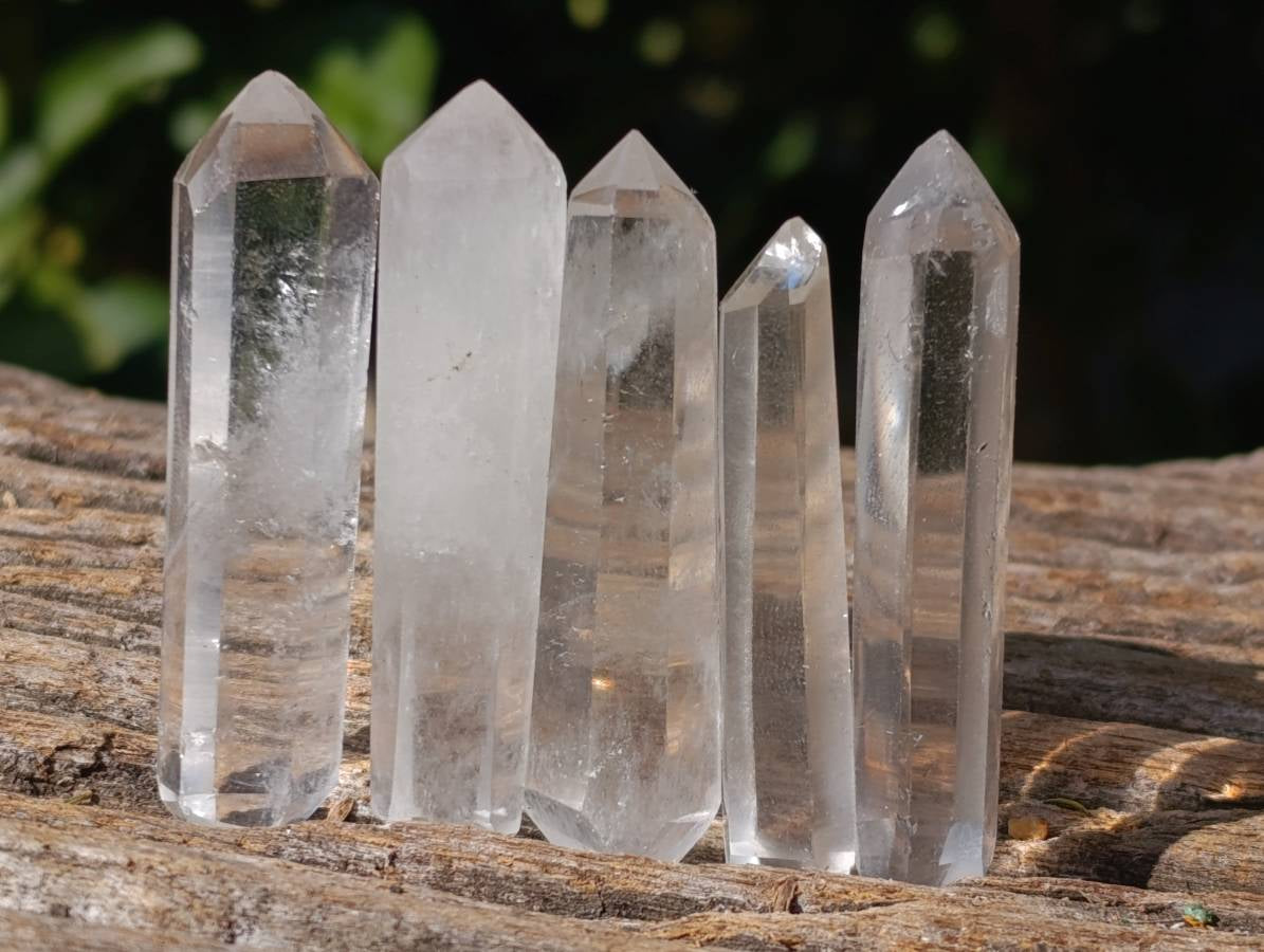 Polished Double Terminated Clear Quartz Crystals x 35 From Madagascar - Toprock Gemstones and Minerals 