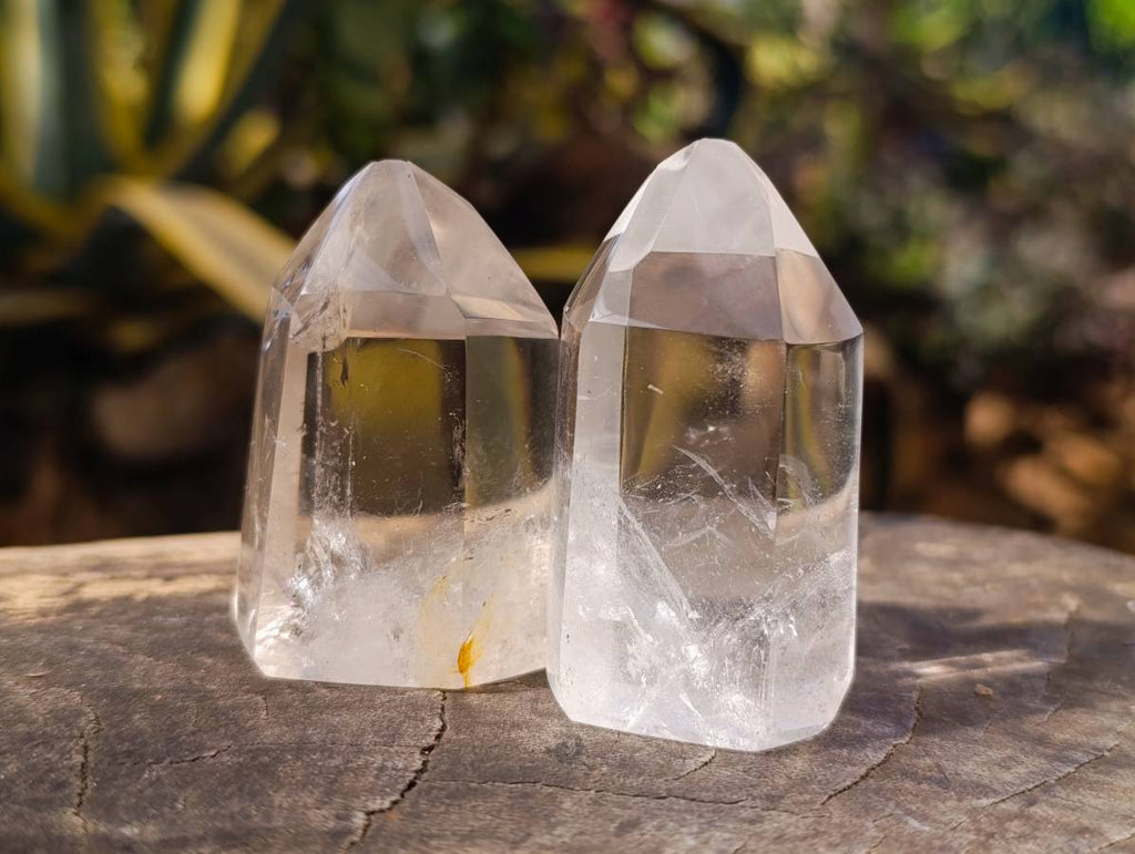 Polished Clear Quartz Crystals x 12 From Madagascar - Toprock Gemstones and Minerals 