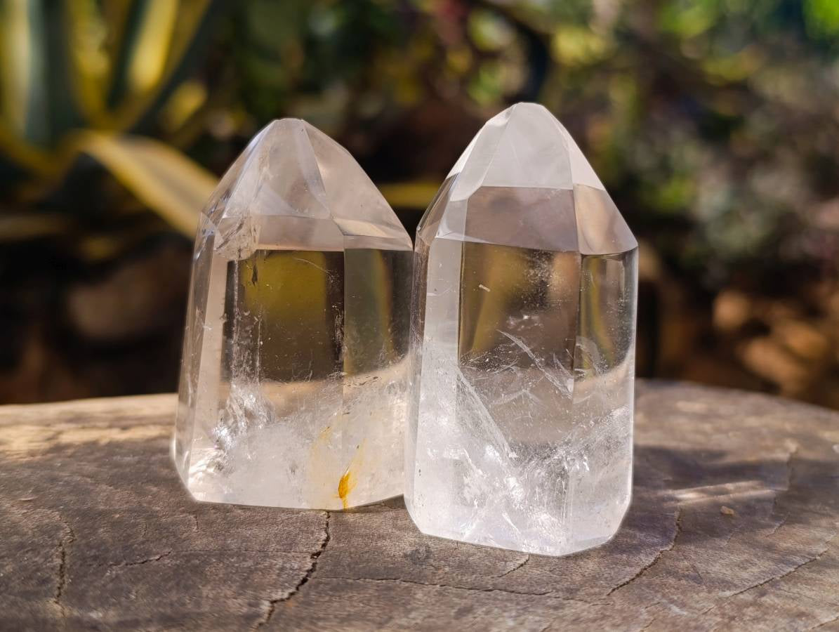 Polished Clear Quartz Crystals x 12 From Madagascar - Toprock Gemstones and Minerals 