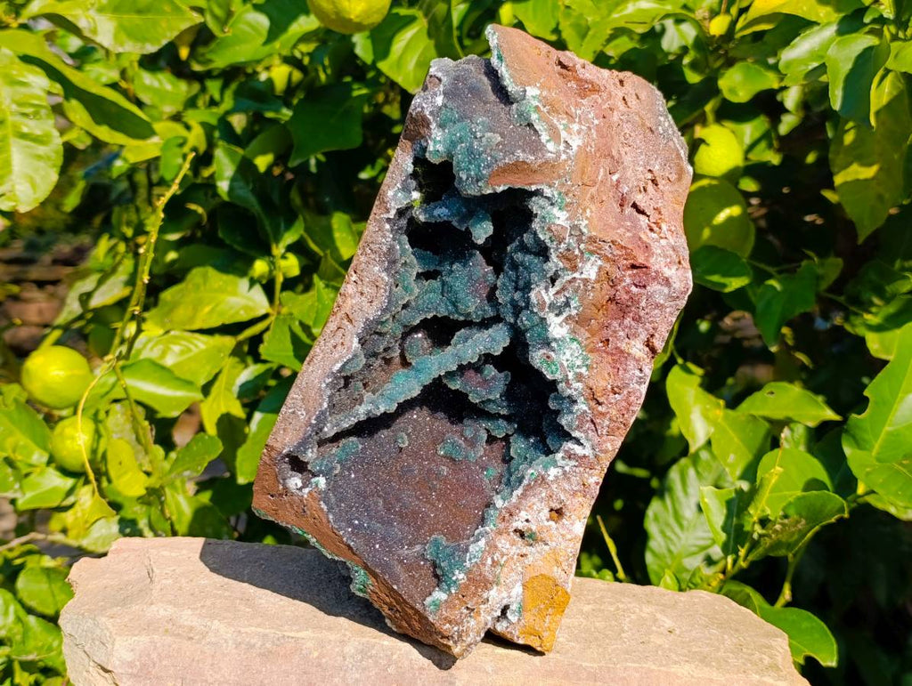 Natural Ball Malachite On Red Dolomite Matrix Specimen x 1 From Likasi, Congo - Toprock Gemstones and Minerals 