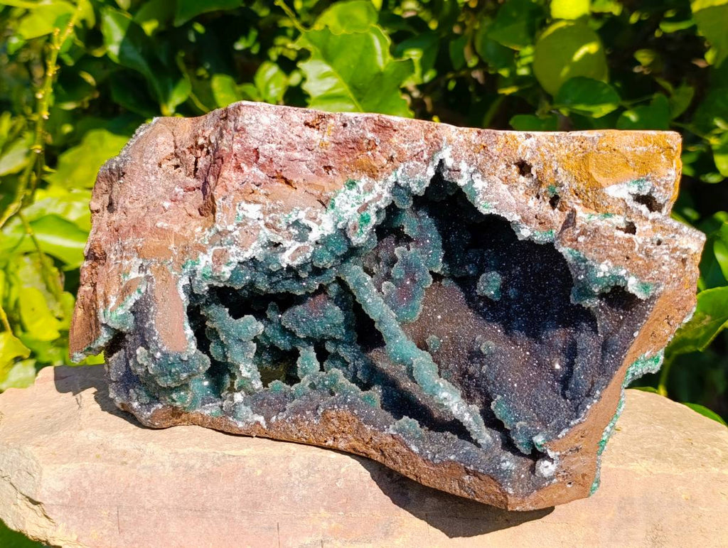 Natural Ball Malachite On Red Dolomite Matrix Specimen x 1 From Likasi, Congo - Toprock Gemstones and Minerals 