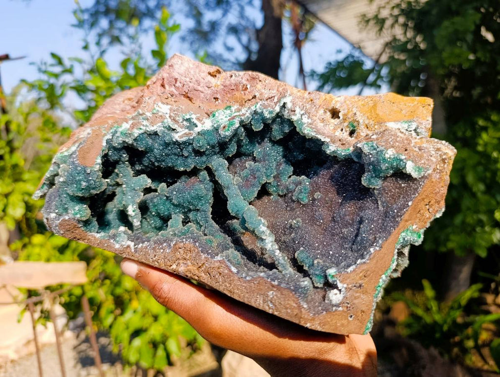 Natural Ball Malachite On Red Dolomite Matrix Specimen x 1 From Likasi, Congo - Toprock Gemstones and Minerals 