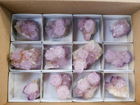 Natural Amethyst Spirit Quartz Clusters x 12 From Boekenhouthoek, South Africa