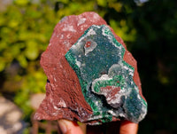 Natural Ball Malachite On Red Dolomite Matrix Specimens x 3 From Likasi, Congo
