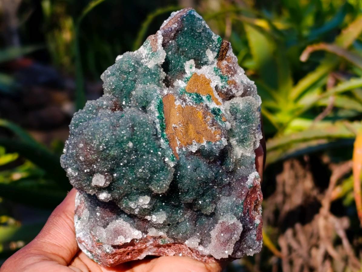Natural Ball Malachite On Red Dolomite Matrix Specimens x 3 From Likasi, Congo - Toprock Gemstones and Minerals 
