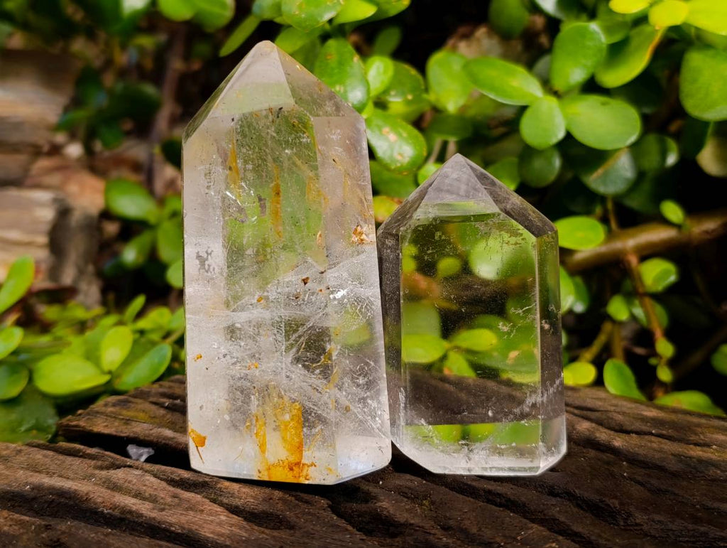 Polished Clear Quartz Crystals x 6 From Madagascar - Toprock Gemstones and Minerals 