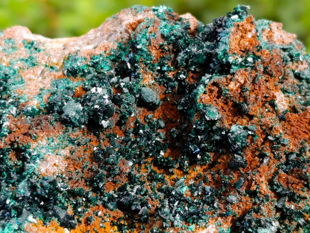 Natural Ball Malachite On Red Dolomite Matrix Specimens x 6 From Likasi, Congo - Toprock Gemstones and Minerals 