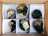 Natural Ball Malachite On Red Dolomite Matrix Specimens x 6 From Likasi, Congo