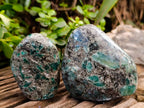 Polished Emerald Mica 'Mutokolite' Standing Free Forms x 3 From Mutoko, Zimbabwe - Toprock Gemstones and Minerals 