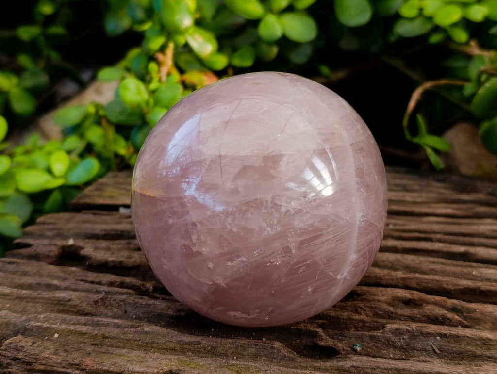 Polished Rose Quartz Sphere x 1 Madagascar - Toprock Gemstones and Minerals 
