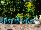 Natural Dioptase On Dolomite with Malachite Specimens x 12 From Likasi, Congo - Toprock Gemstones and Minerals 