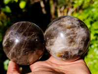 Polished Smokey Quartz Spheres x 3 From Madagascar - Toprock Gemstones and Minerals 