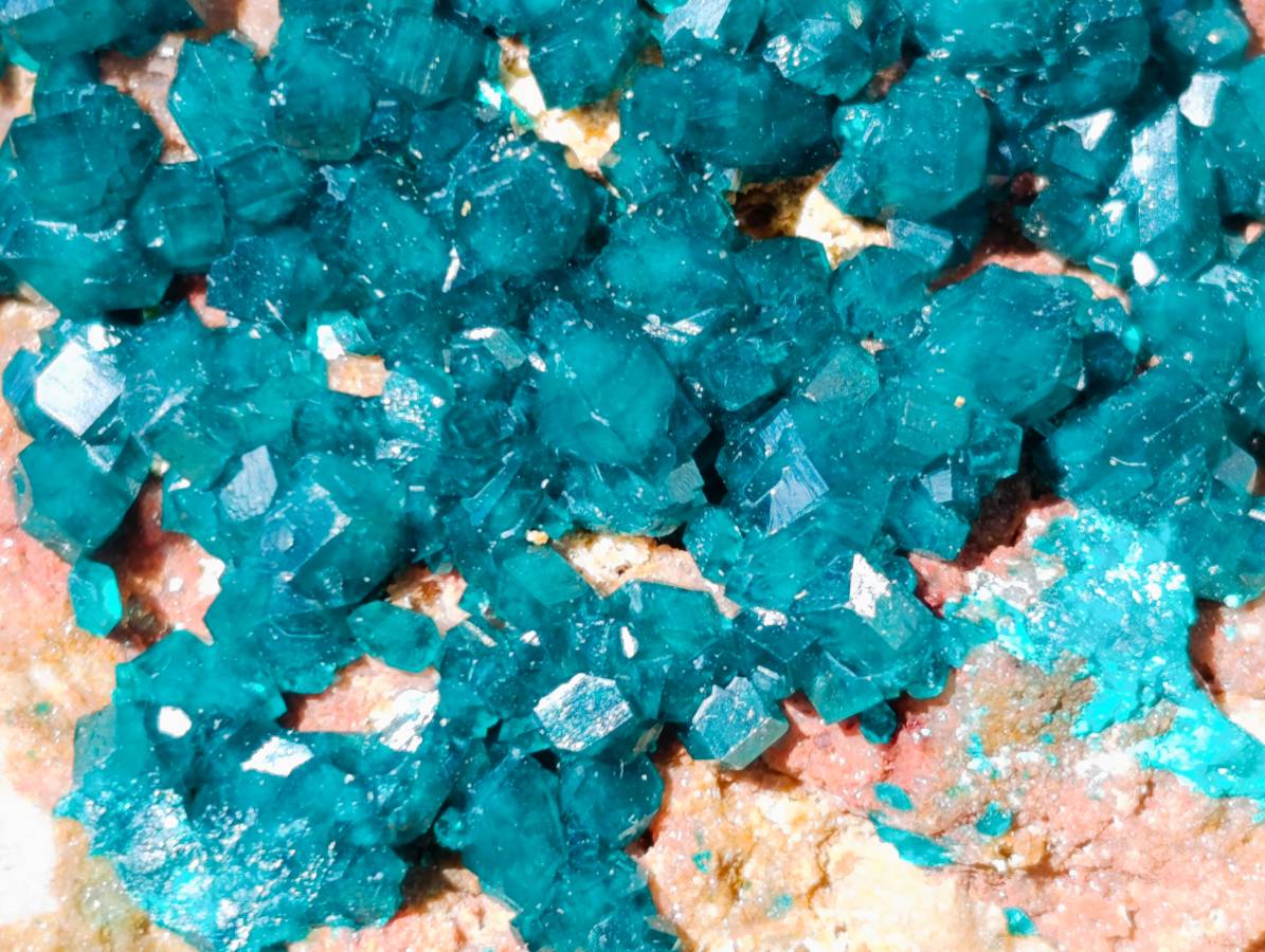 Natural Dioptase On Dolomite Specimen x 1 From Likasi, Congo - Toprock Gemstones and Minerals 