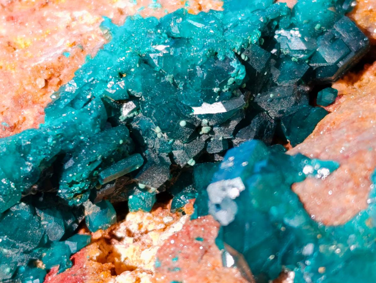 Natural Dioptase On Dolomite Specimen x 1 From Likasi, Congo - Toprock Gemstones and Minerals 