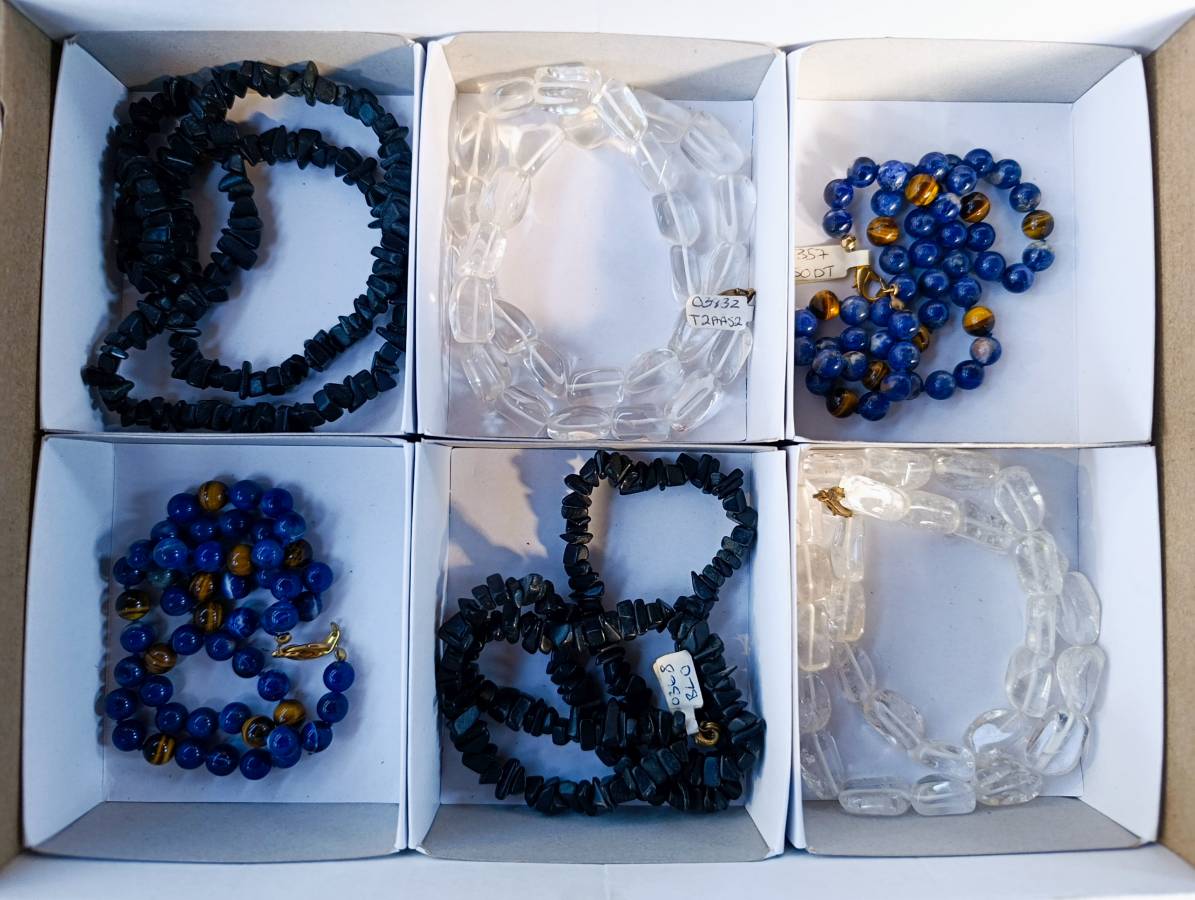 Polished Mixed Stone Bead Necklaces x 6 From China - Toprock Gemstones and Minerals 