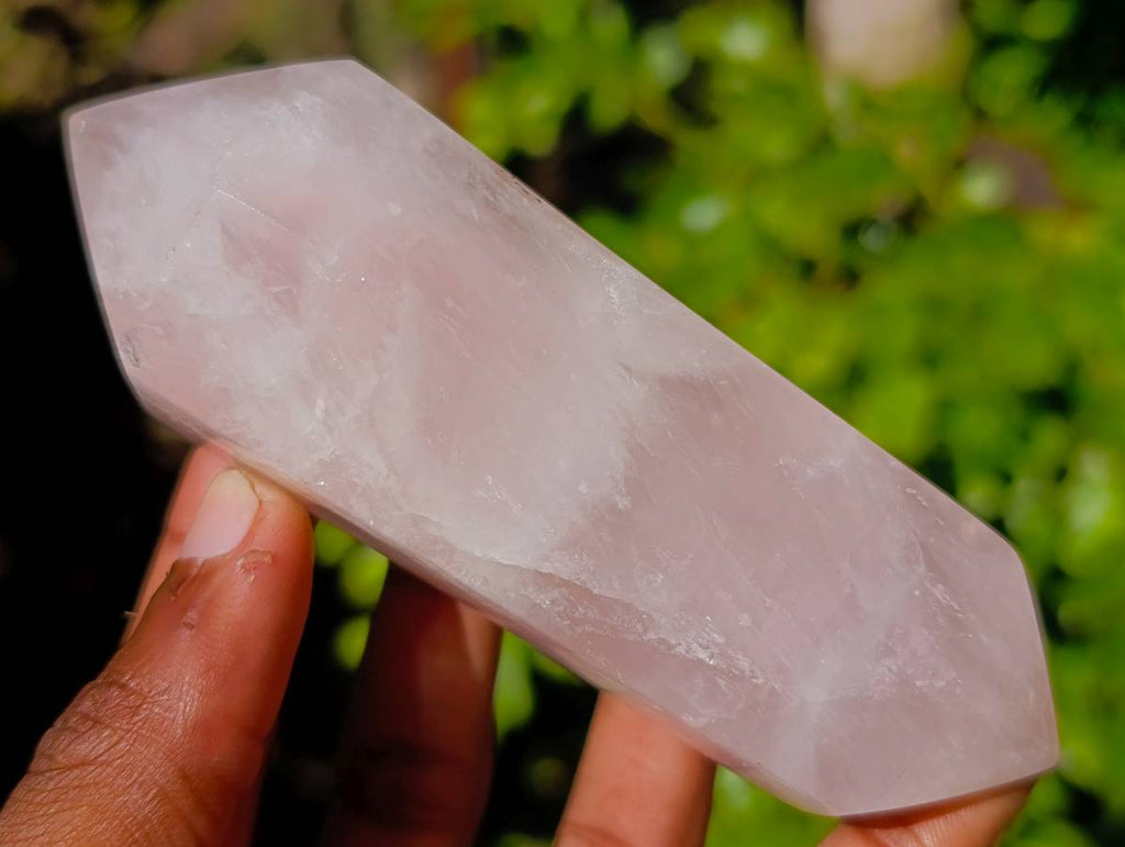 Polished Rose Quartz Double Terminated Points x 4 From Madagascar - Toprock Gemstones and Minerals 