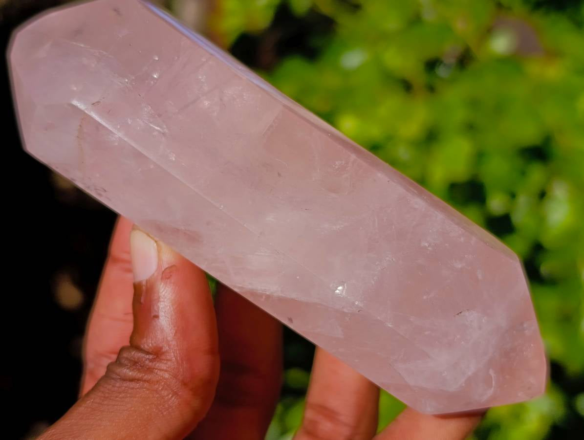 Polished Rose Quartz Double Terminated Points x 4 From Madagascar - Toprock Gemstones and Minerals 