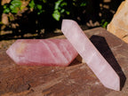 Polished Rose Quartz Double Terminated Points x 4 From Madagascar - Toprock Gemstones and Minerals 