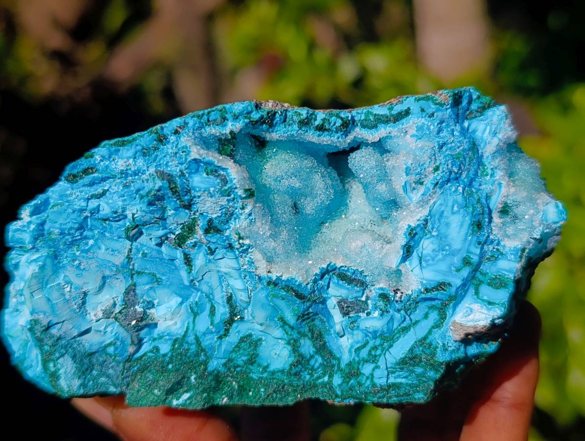Natural Drusy Coated Chrysocolla with Malachite Specimens x 2 From Lupoto Mine, Congo - Toprock Gemstones and Minerals 