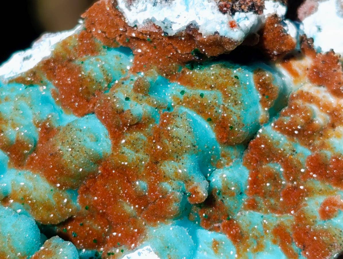 Natural Drusy Coated Chrysocolla with Malachite Specimens x 2 From Lupoto Mine, Congo - Toprock Gemstones and Minerals 