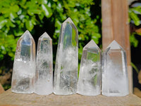 Polished Clear Quartz Crystals x 12 From Madagascar - Toprock Gemstones and Minerals 