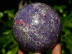 Polished Lepidolite With Pink Rubellite Spheres x 3 From Ambatondrazaka, Madagascar - Toprock Gemstones and Minerals 