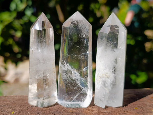 Polished Clear Quartz Crystals x 12 From Madagascar - Toprock Gemstones and Minerals 