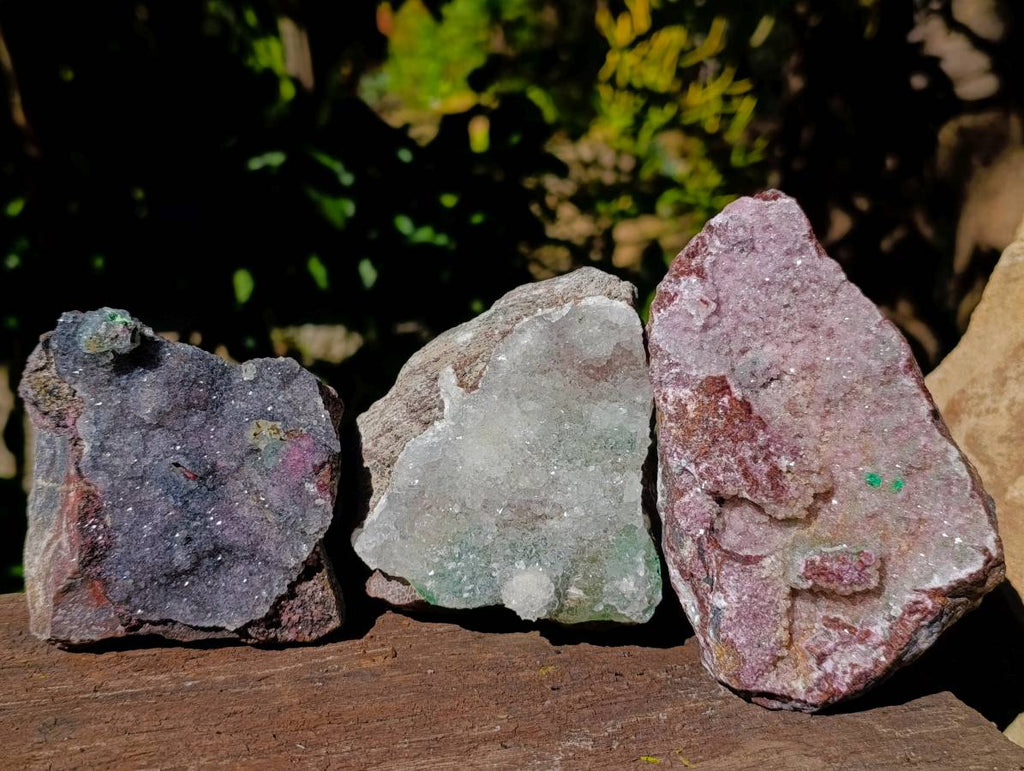 Natural Salrose Cobaltion Dolomite Specimens x 3 From Kakanda, Congo - Toprock Gemstones and Minerals 