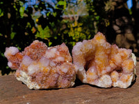 Natural Ametrine Spirit Quartz Clusters x 2 From Boekenhouthoek, South Africa - Toprock Gemstones and Minerals 
