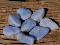 Polished Blue Lace Agate Tumbled Stones x 1.2 Kg Lot From Malawi - Toprock Gemstones and Minerals 