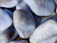 Polished Blue Lace Agate Tumbled Stones x 1.2 Kg Lot From Malawi - Toprock Gemstones and Minerals 