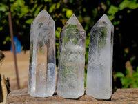 Polished Clear Quartz Crystals x 12 From Madagascar - Toprock Gemstones and Minerals 