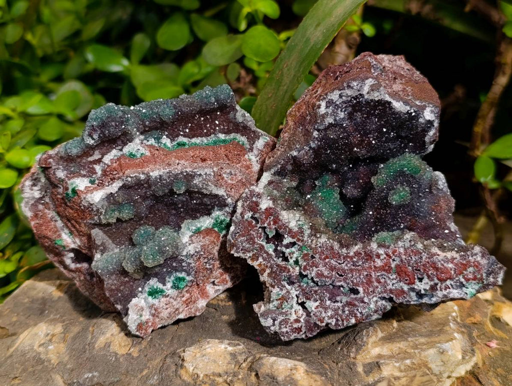 Natural Ball Malachite On Dolomite Matrix Specimens x 3 From Kambove, Congo - Toprock Gemstones and Minerals 