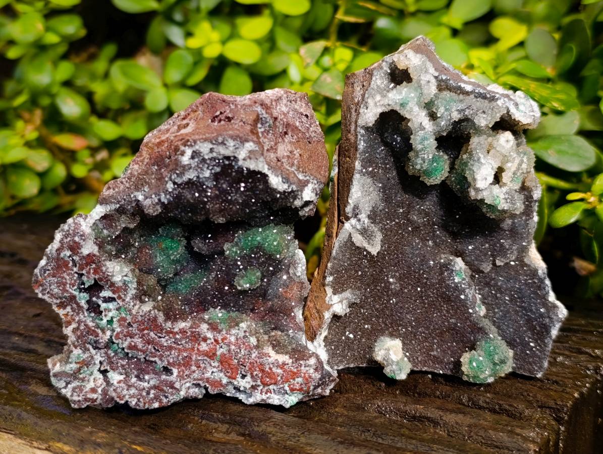 Natural Ball Malachite On Dolomite Matrix Specimens x 3 From Kambove, Congo - Toprock Gemstones and Minerals 