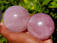 Polished Rose Quartz Spheres x 4 From Madagascar - Toprock Gemstones and Minerals 