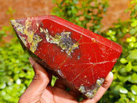 Polished Bastite Dragons Blood Stone Points x 2 From Tshipise, South Africa - Toprock Gemstones and Minerals 