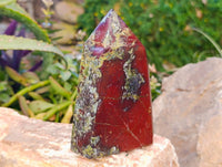 Polished Bastite Dragons Blood Stone Points x 2 From Tshipise, South Africa - Toprock Gemstones and Minerals 