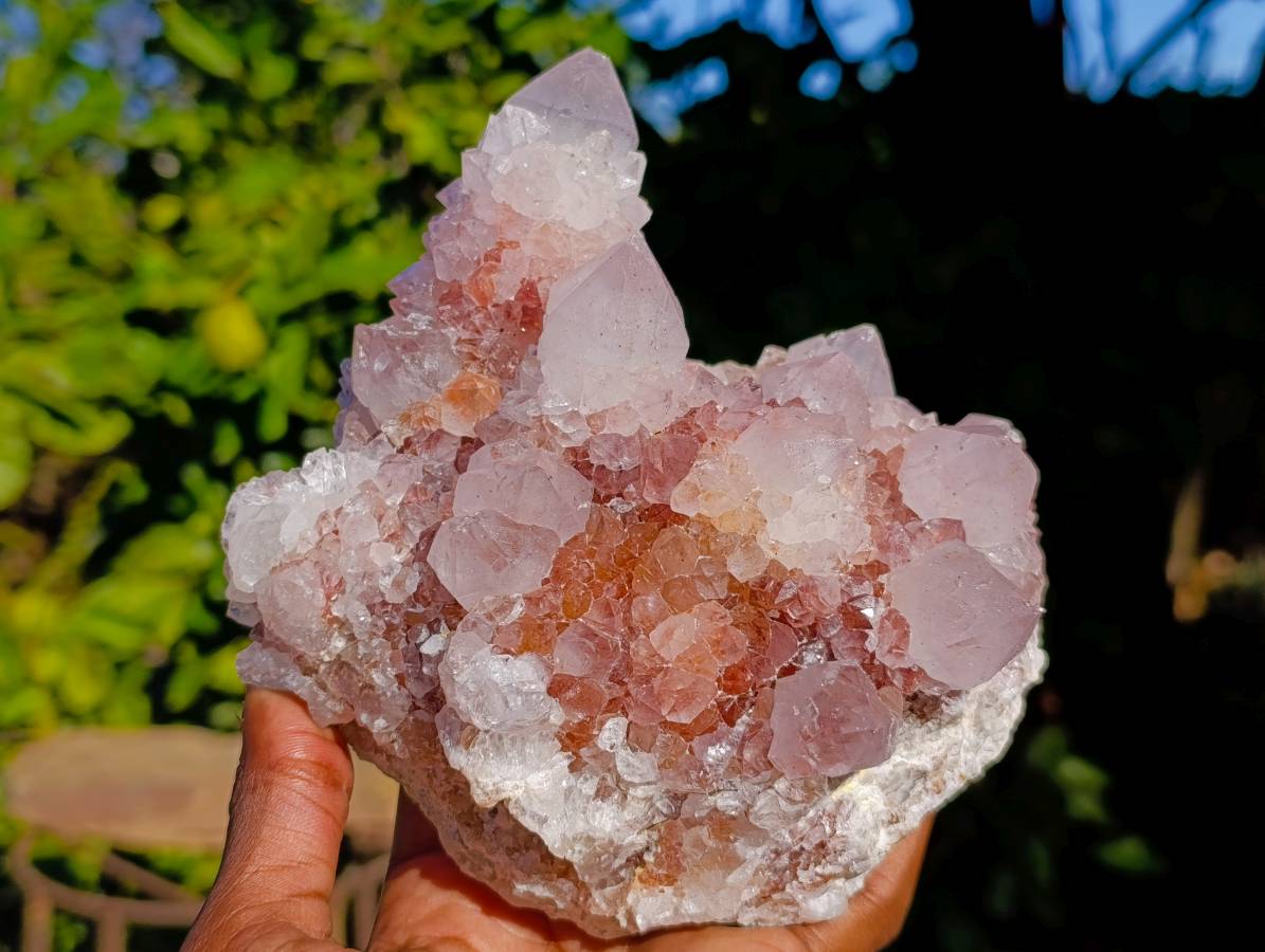 Natural Amethyst Spirit Quartz Clusters x 2 From Boekenhouthoek, South Africa - Toprock Gemstones and Minerals 