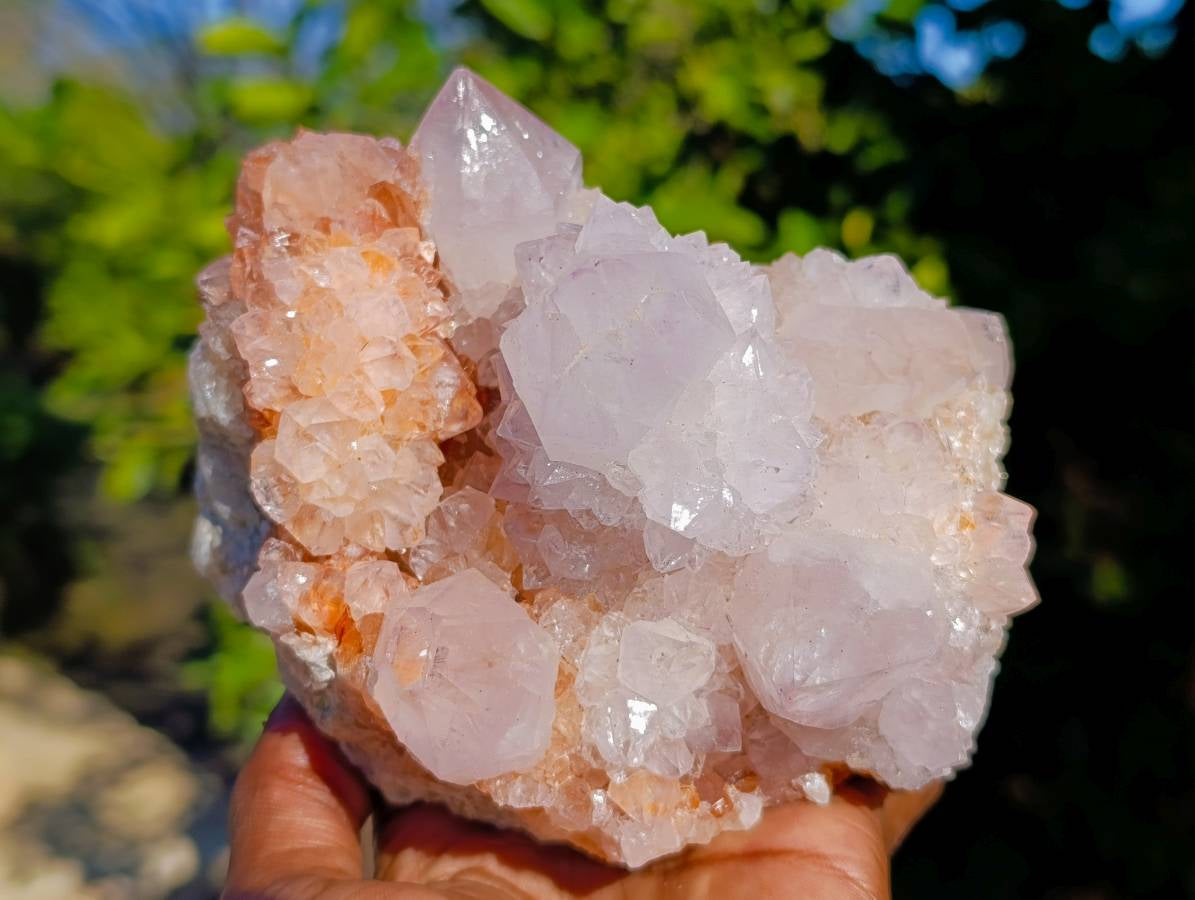 Natural Amethyst Spirit Quartz Clusters x 2 From Boekenhouthoek, South Africa - Toprock Gemstones and Minerals 