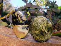Polished Leopard Stone Standing Free Forms x 4 From Nyanga, Zimbabwe - Toprock Gemstones and Minerals 