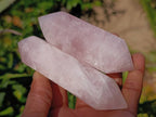 Polished Double Terminated Rose Quartz Points x 6 Madagascar - Toprock Gemstones and Minerals 