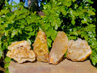 Natural Limonite Quartz Clusters x 4 From Zambia