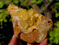 Natural Limonite Quartz Clusters x 4 From Zambia