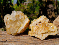 Natural Limonite Quartz Clusters x 4 From Zambia