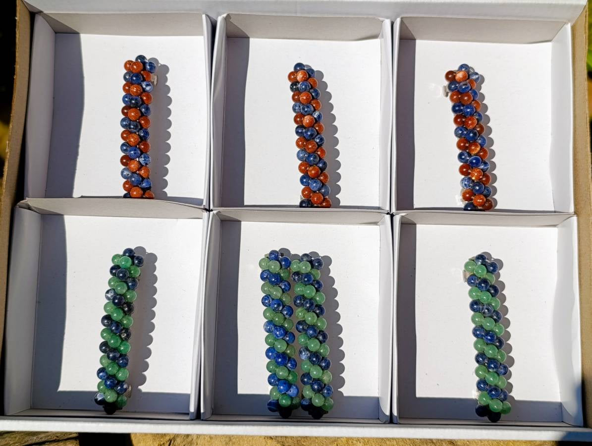 Hand Made Gemstone Hairpins x 7 From Southern Africa - Toprock Gemstones and Minerals 