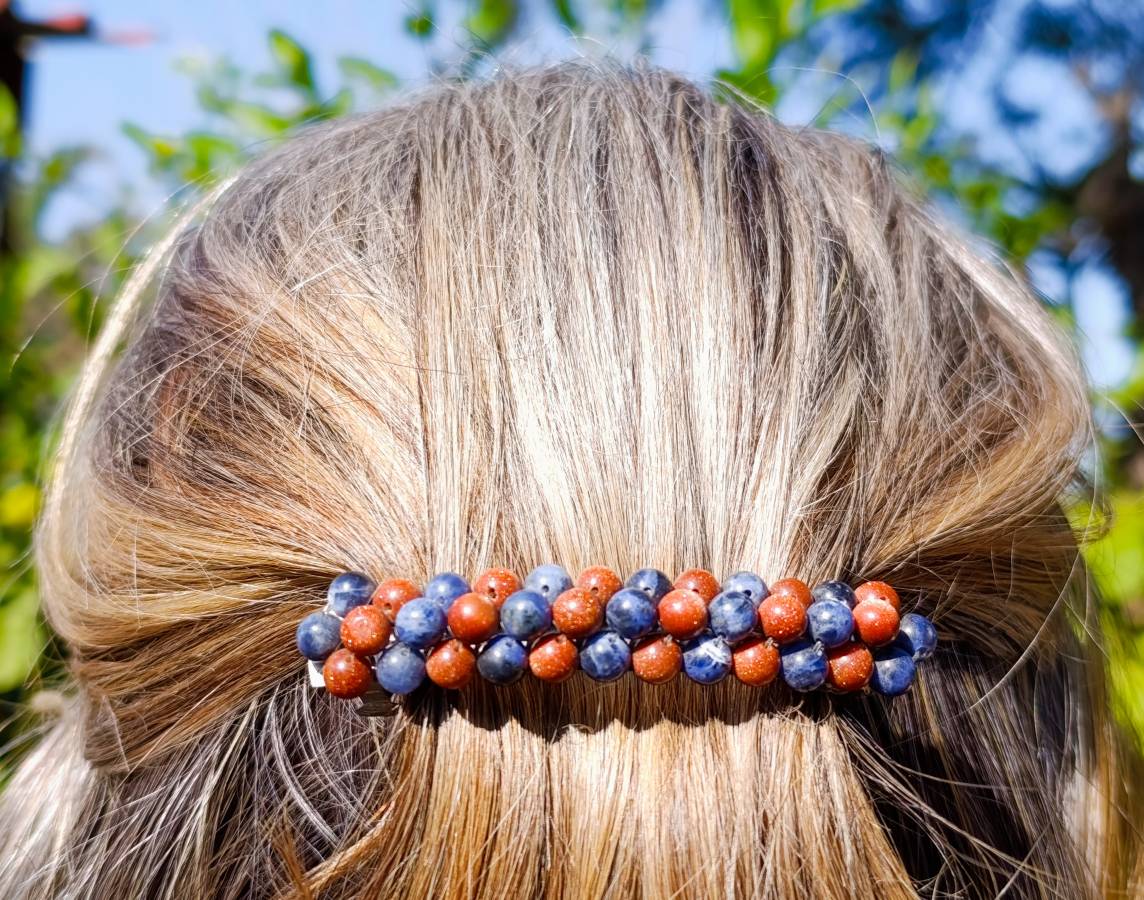 Hand Made Gemstone Hairpins x 7 From Southern Africa - Toprock Gemstones and Minerals 