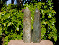 Polished Fuchsite Towers x 2 From Madagascar