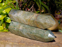 Polished Fuchsite Towers x 2 From Madagascar