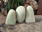 Polished Amazonite Standing Free Forms  x 12 From Madagascar - Toprock Gemstones and Minerals 